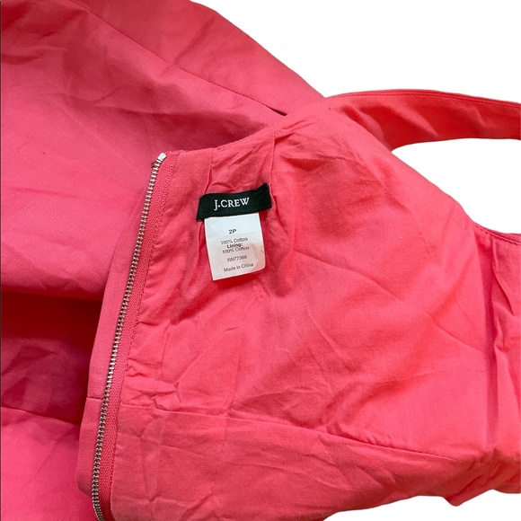 J. Crew Pink Sleeveless Silver Zip Back Above the Knee Sheath Dress Size 2P - Picture 6 of 16